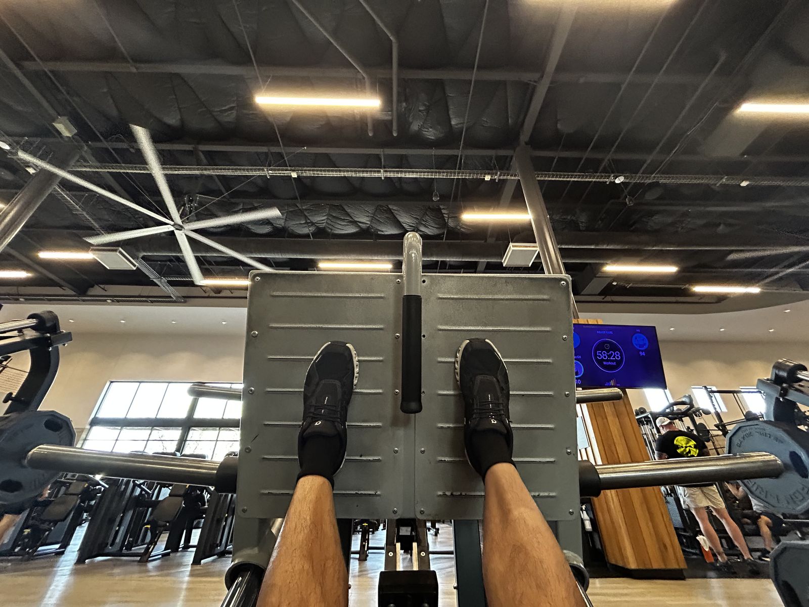 Leg press during a personal training session